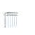 Радиатор биметалл Rifar Base Ventil 350 6 секций, подкл нижнее левое, RAL 9016 глянцевый